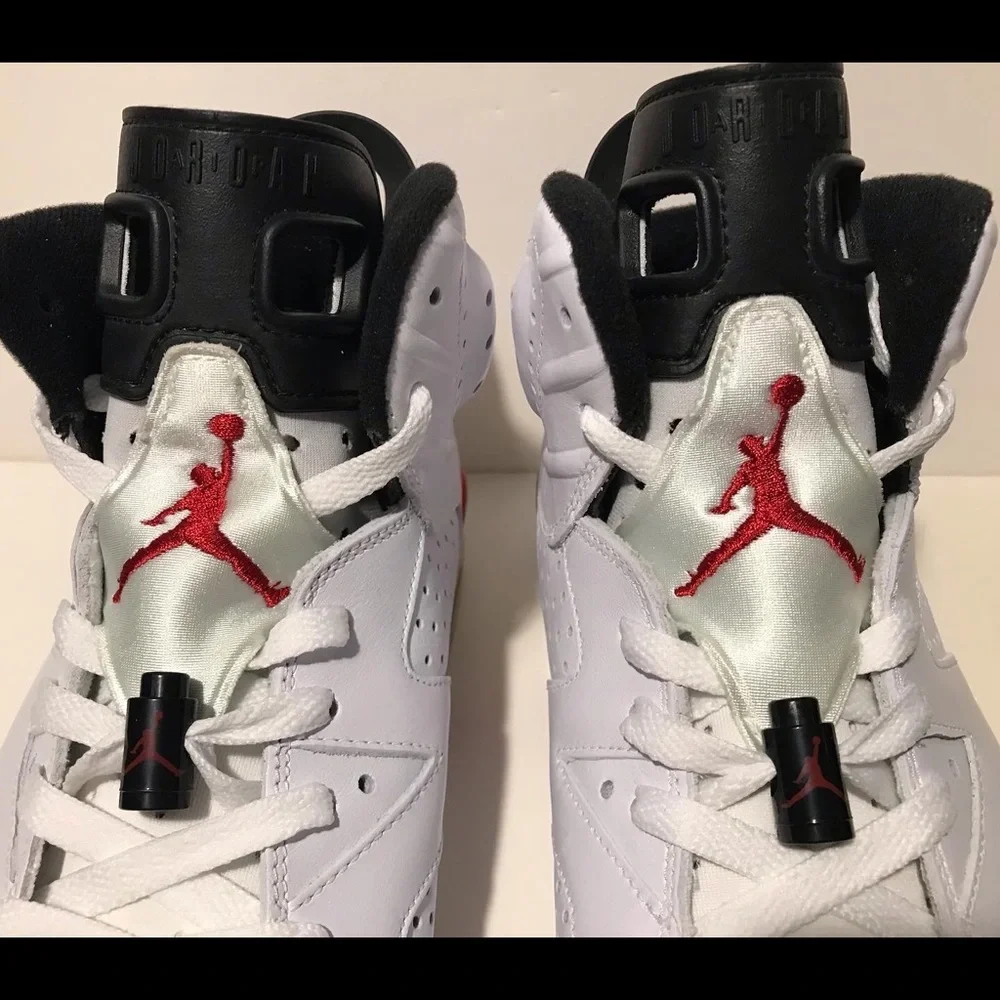 NEW DS 2010 NIKE AIR JORDAN 6 VI White Varsity Red Sz 10 Supreme I IV V VIII XI - Picture 5 of 13
